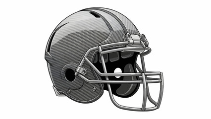 Naklejka premium Carbon Fiber American Football Helmet Illustration