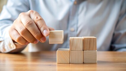 Businessman holding a cup of coffee and a glass of water on an office desk, illustrating people working and drinking beverages