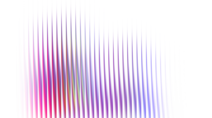 Abstract vibrant vertical light streaks digital art composition isolated on transparent background