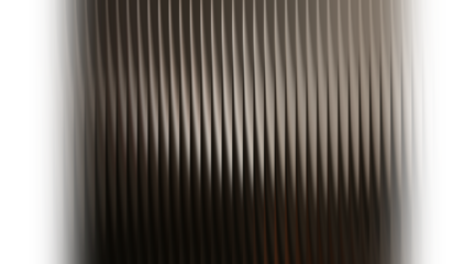 Sleek contemporary abstract vertical ribbed texture background isolated on transparent background