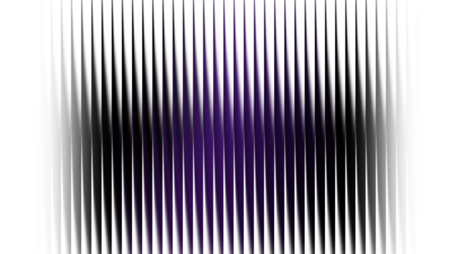 Abstract purple vertical lines pattern background with dynamic light isolated on transparent background