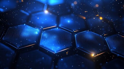 Sparkling space-themed microchips will provide a futuristic backdrop for technological and scientific presentations.