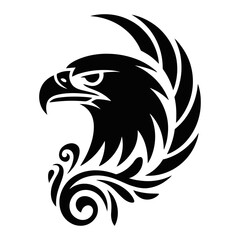 Tribal Eagle Head Symbolic Art