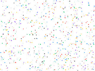 Seamless geometric colorful confetti pattern background for party, celebration, and marketing design.