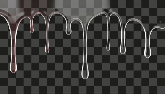 Clear gel drips down, creating a sleek, modern design element. Perfect for cosmetic, healthcare, or scientific themes, this transparent liquid adds a clean, glossy touch to visuals.