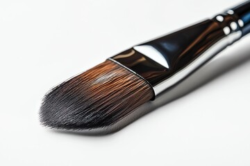 Fototapeta premium Detail of a makeup brush on a clean surface.
