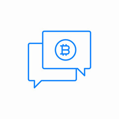 crypto chat icon sign vector