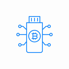 cryptocurrency hardware icon sign vector
