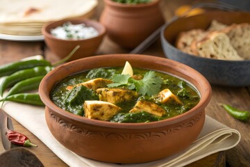 palak paneer handi 