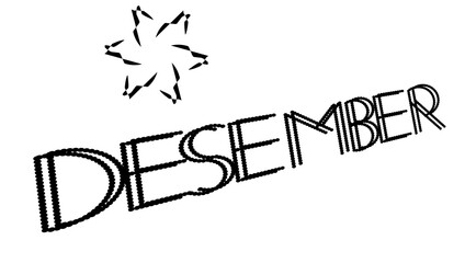 Desember Decorative Typography on White