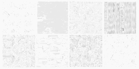 Obraz premium Collection of eight abstract monochrome patterns for backgrounds and textures