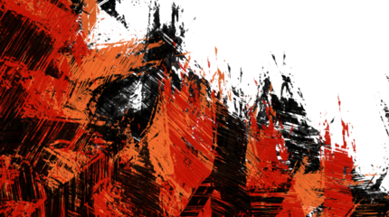 Abstract background black, orange and red color grunge scratch concept