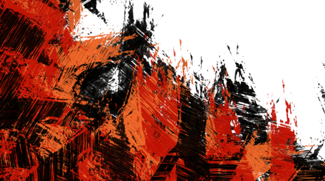 Abstract background black, orange and red color grunge scratch concept