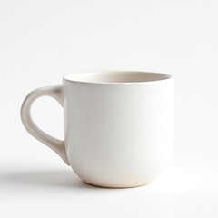 Fototapeta premium White ceramic coffee mug tea cup drinkware kitchenware minimalist design home decor beverage container