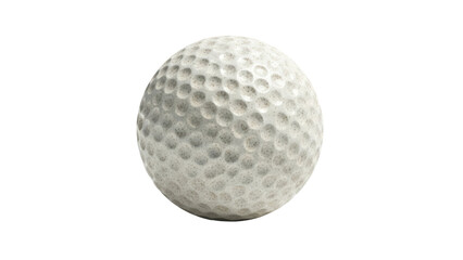 Textured golf ball PNG isolated on transparent background, sports equipment for golf courses and recreational activities