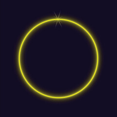 Yellow light  with space aura and glowing