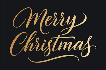 Merry Christmas hand lettering calligraphy. Merry Christmas script text. Handwriting thin Letters Merry Christmas background.