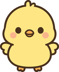 Baby Chick Scalable SVG Vector Graphic with Editable Paths and Layers for Web, UI Design, Digital Art, and Print Applications