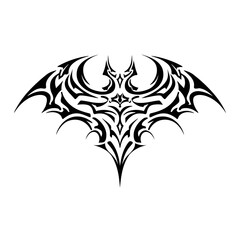 Dynamic tribal bat symbol graphic art creative design digital space artistic perspective abstract concepts for seo