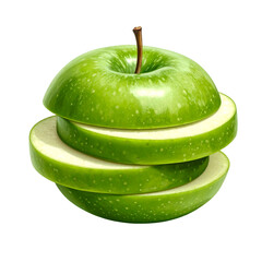 green apple isolated on white