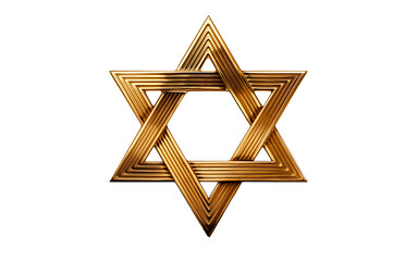 Goldener Davidstern vor transparentem Hintergrund