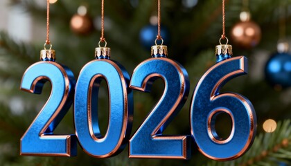 The celebratory '2026' stands ready in brilliant colors and bold design; may this New Year unlock prosperity and extraordinary success for everyone.