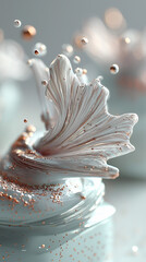 White Feather Motion Art, Elegant Soft Flow Digital Illustration, Minimal Aesthetic Wall Art