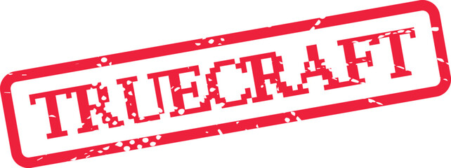 TRUECRAFT authentic distressed mark for handcrafted goods and artisanal businesses