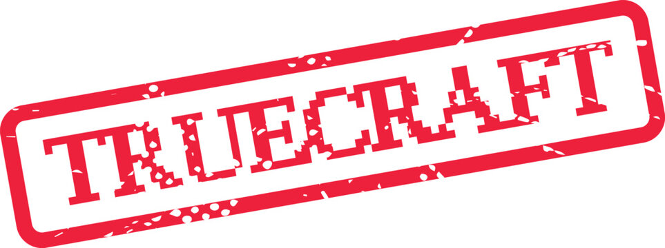 TRUECRAFT authentic distressed mark for handcrafted goods and artisanal businesses