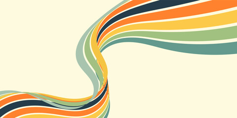 Retro Wave Striped Ribbon Background. Suit for banner, web, poster, pamflet, brochure and presentation