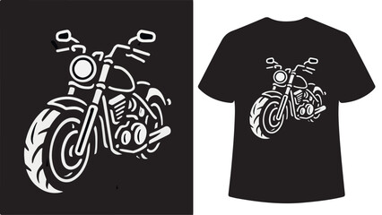 Motorcycle Graphic T- Shirt Design bike chopper