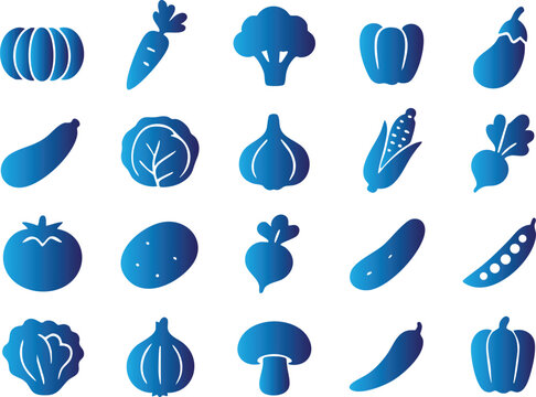 Fresh harvest icons for food blogs, healthy recipes, and vibrant culinary designs, a charming set of vegetables, perfect for farm-to-table promotions