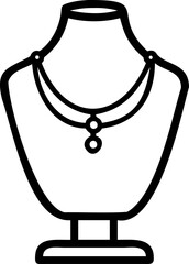 Pearl necklace and earrings displayed on a clean white background