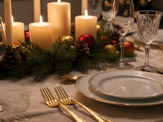 christmas table setting