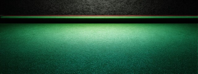 Close-Up of a Snooker Table Surface with Green Felt Texture and Soft Lighting
