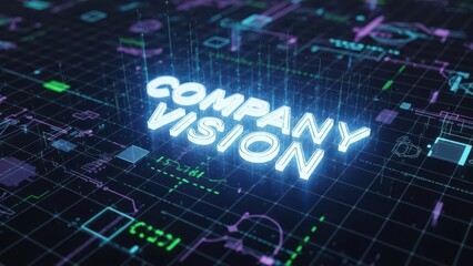 Futuristic company vision technology background with digital circuit board