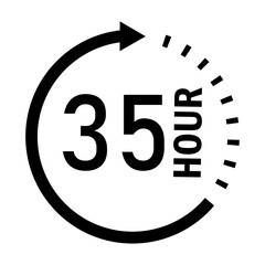 Thirty-five hour duration timer cycle icon