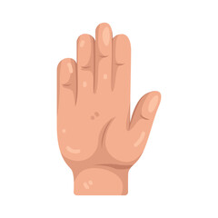 Obraz premium Illustration of Hand with Palm Facing Front