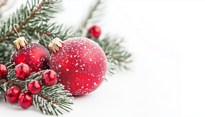 Fototapeta premium christmas decor isolated on white background