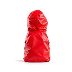 Red dog raincoat with hood waterproof pet apparel fashion for small dogs and puppies outdoor protection