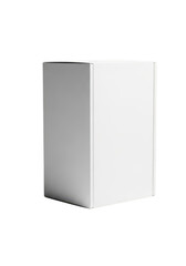 Naklejka premium A simple white rectangular box or cube object shown at a slight angle isolated on transparent background
