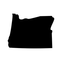 Oregon state map silhouette