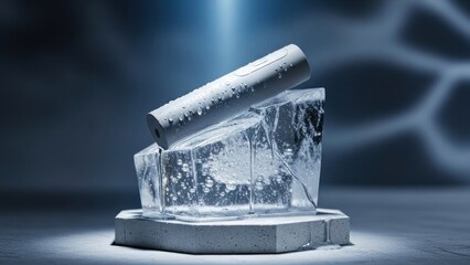 Abstract Ice Sculpture - A Study in Clarity and Form.