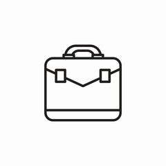 briefcase with buckle icon sign vector