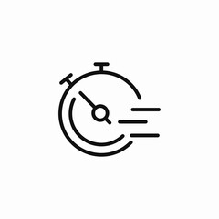 fast stopwatch timer icon sign vector