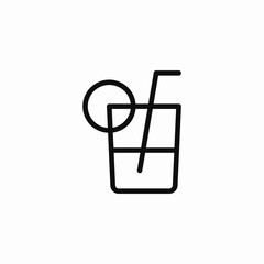 glass of beverage icon sign vector