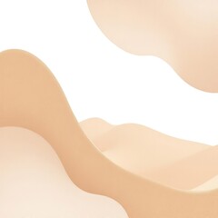 abstract waves brown color on white background