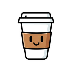 Coffee cup with smile.