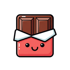 Cute Chocolate Bar Cartoon.