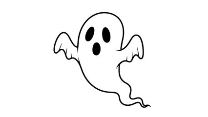 Ghostly Apparition: Spooky Vector Graphic for Halloween and Beyond
